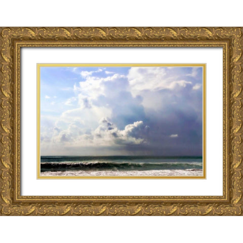 Ocean Storm II Gold Ornate Wood Framed Art Print with Double Matting by Hausenflock, Alan