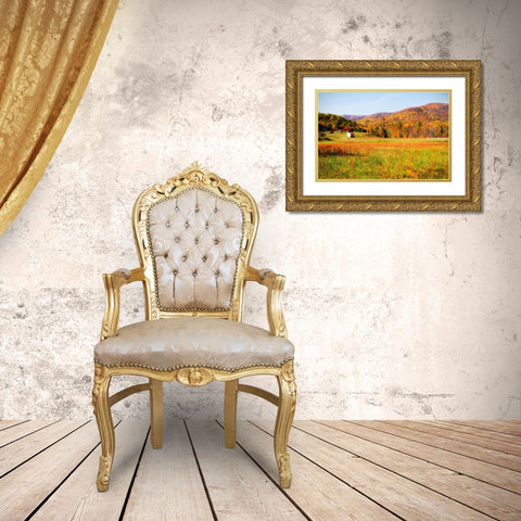 Autumn Fields I Gold Ornate Wood Framed Art Print with Double Matting by Hausenflock, Alan