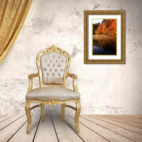 Autumn Mist II Gold Ornate Wood Framed Art Print with Double Matting by Hausenflock, Alan