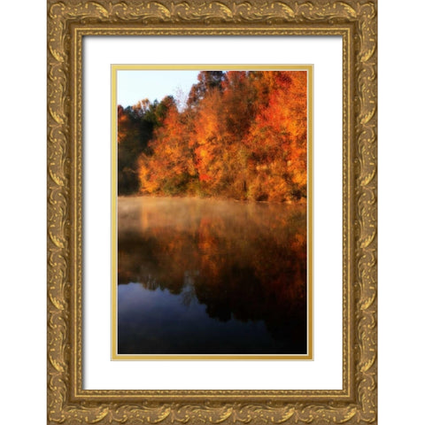 Autumn Mist II Gold Ornate Wood Framed Art Print with Double Matting by Hausenflock, Alan