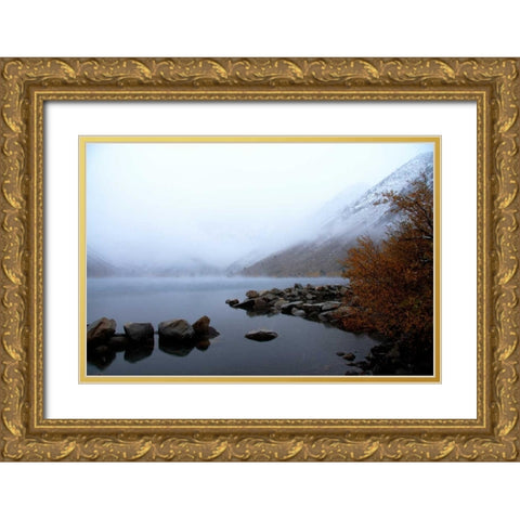 Convict Lake II Gold Ornate Wood Framed Art Print with Double Matting by Johnson, George