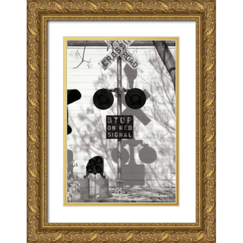 RR Signal I Gold Ornate Wood Framed Art Print with Double Matting by Johnson, George