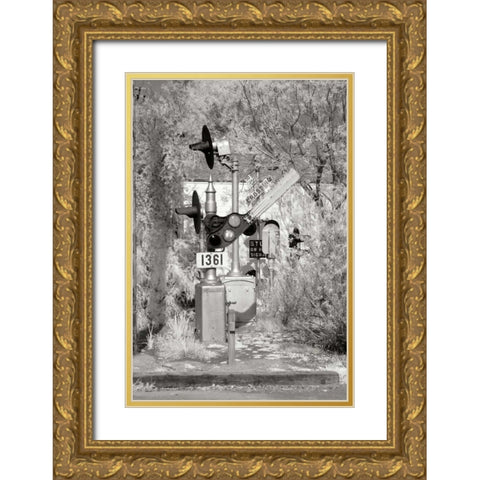 RR Signal II Gold Ornate Wood Framed Art Print with Double Matting by Johnson, George