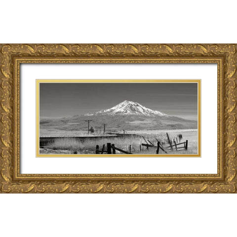 Mt. Shasta II Gold Ornate Wood Framed Art Print with Double Matting by Johnson, George