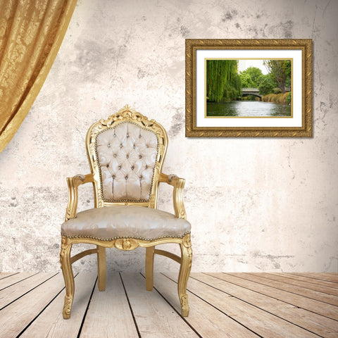 Avon River I Gold Ornate Wood Framed Art Print with Double Matting by Johnson, George