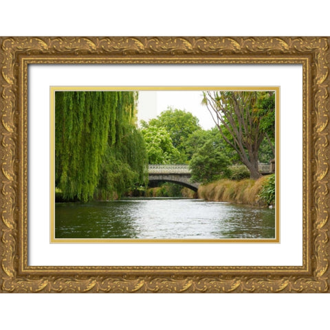 Avon River I Gold Ornate Wood Framed Art Print with Double Matting by Johnson, George