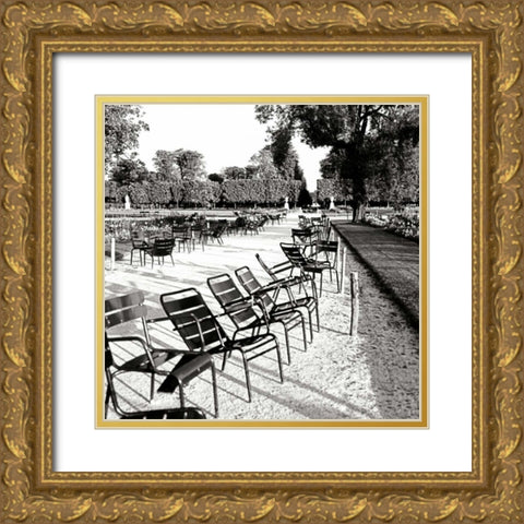 Jardin des Tuileries II Gold Ornate Wood Framed Art Print with Double Matting by Johnson, George