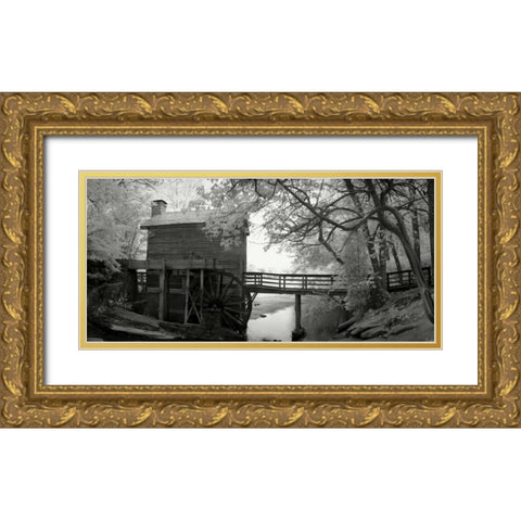 Stone Mountain Mill Gold Ornate Wood Framed Art Print with Double Matting by Johnson, George
