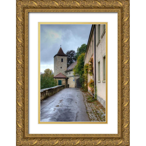 Rothenburg II Gold Ornate Wood Framed Art Print with Double Matting by Johnson, George