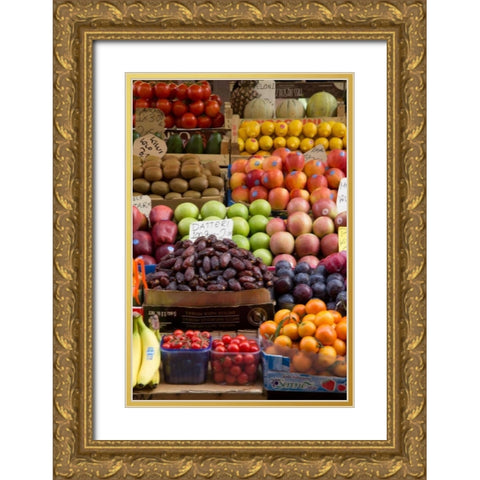 Venice Market II Gold Ornate Wood Framed Art Print with Double Matting by Johnson, George