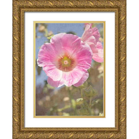 Good Morning Flower Gold Ornate Wood Framed Art Print with Double Matting by Johnson, George