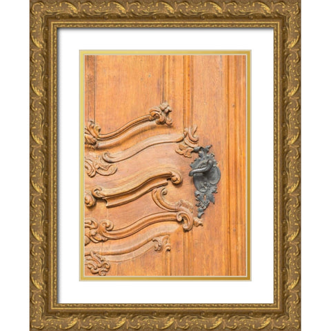Bratislava Door Gold Ornate Wood Framed Art Print with Double Matting by Johnson, George