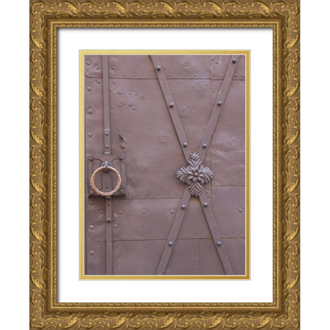 Passau Metal Door Gold Ornate Wood Framed Art Print with Double Matting by Johnson, George