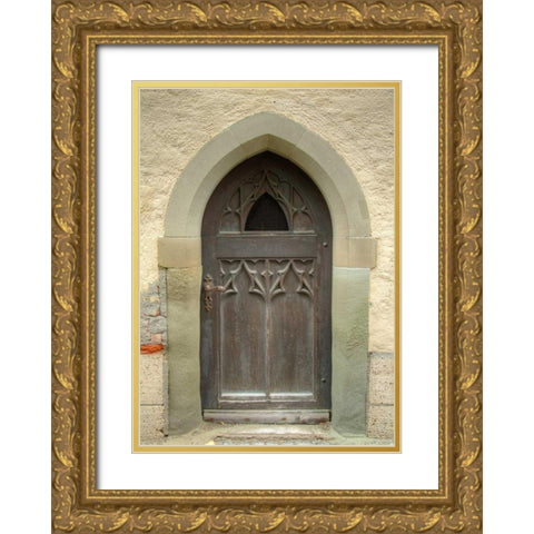 Memmingen Door Gold Ornate Wood Framed Art Print with Double Matting by Johnson, George