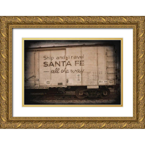 Santa Fe All the Way Gold Ornate Wood Framed Art Print with Double Matting by Johnson, George