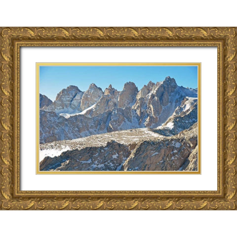 Mt. Whitney II Gold Ornate Wood Framed Art Print with Double Matting by Kidd, Brian