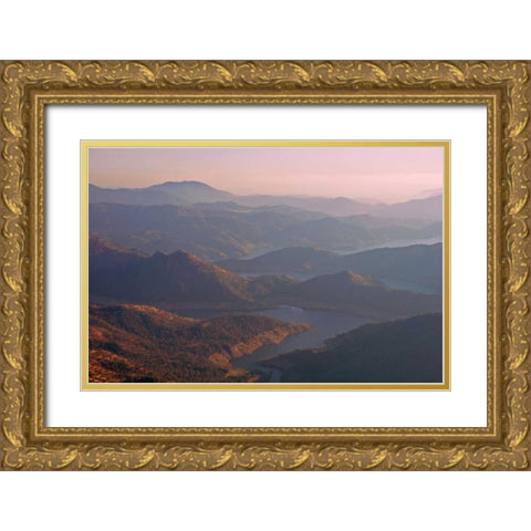 Kern Valley IV Gold Ornate Wood Framed Art Print with Double Matting by Kidd, Brian