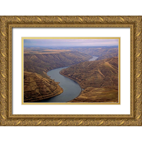 Snake River I Gold Ornate Wood Framed Art Print with Double Matting by Kidd, Brian