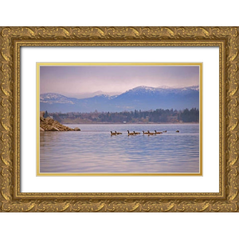 Sandpoint I Gold Ornate Wood Framed Art Print with Double Matting by Kidd, Brian