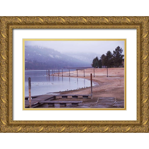 Sandpoint II Gold Ornate Wood Framed Art Print with Double Matting by Kidd, Brian
