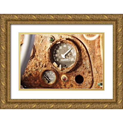 Old Bus I Gold Ornate Wood Framed Art Print with Double Matting by Kidd, Brian