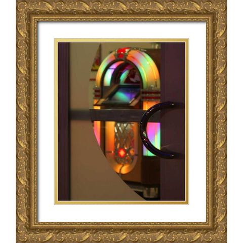 Juke Box II Gold Ornate Wood Framed Art Print with Double Matting by Larson, Scott