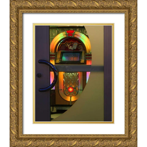 Juke Box III Gold Ornate Wood Framed Art Print with Double Matting by Larson, Scott