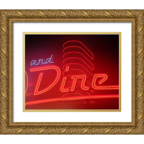 Dine Out I Gold Ornate Wood Framed Art Print with Double Matting by Larson, Scott