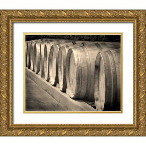 Winery II Gold Ornate Wood Framed Art Print with Double Matting by Larson, Scott