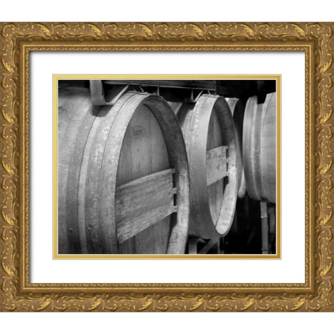 Winery IV Gold Ornate Wood Framed Art Print with Double Matting by Larson, Scott