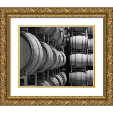 Winery VIII Gold Ornate Wood Framed Art Print with Double Matting by Larson, Scott