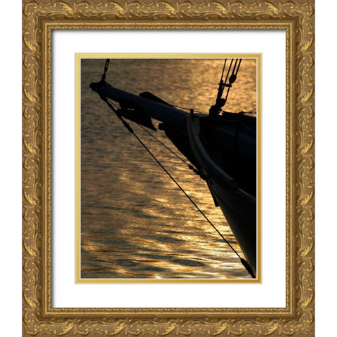 Sunset Sail I Gold Ornate Wood Framed Art Print with Double Matting by Larson, Scott