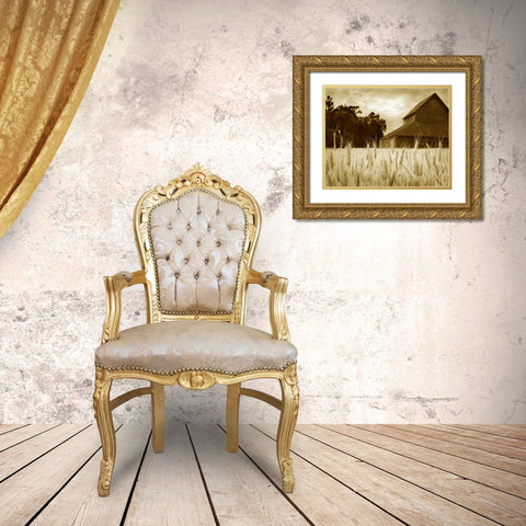 Harvest Time III Gold Ornate Wood Framed Art Print with Double Matting by Larson, Scott