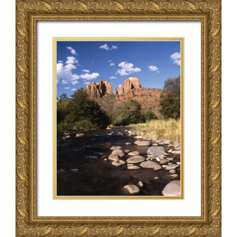 Desert Stream I Gold Ornate Wood Framed Art Print with Double Matting by Larson, Scott