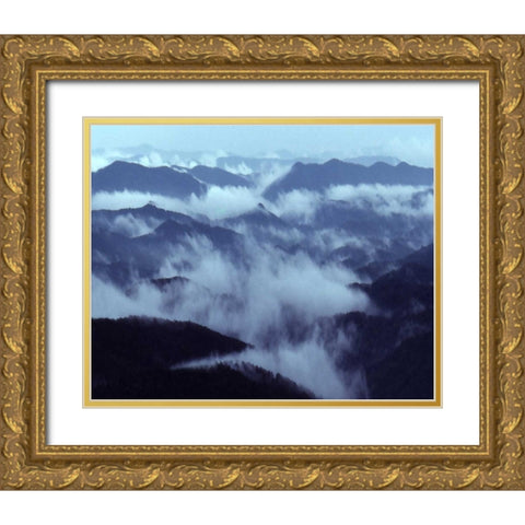 Smokey Mountains I Gold Ornate Wood Framed Art Print with Double Matting by Larson, Scott