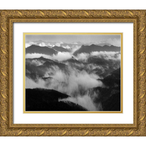 Smokey Mountains II Gold Ornate Wood Framed Art Print with Double Matting by Larson, Scott