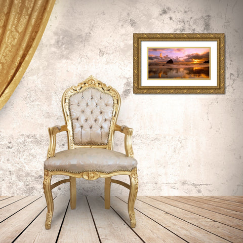Pacific City III Gold Ornate Wood Framed Art Print with Double Matting by Leahy, Ike