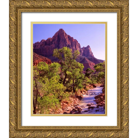 Zion National Park I Gold Ornate Wood Framed Art Print with Double Matting by Leahy, Ike