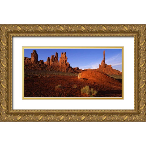 Monument Valley I Gold Ornate Wood Framed Art Print with Double Matting by Leahy, Ike