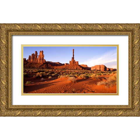 Monument Valley II Gold Ornate Wood Framed Art Print with Double Matting by Leahy, Ike