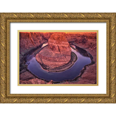 Colorado River Gold Ornate Wood Framed Art Print with Double Matting by Leahy, Ike