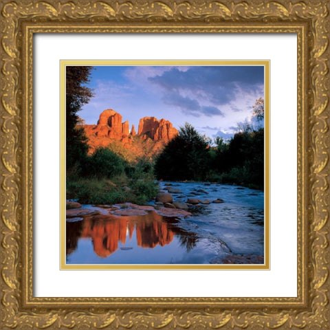 Sedona Gold Ornate Wood Framed Art Print with Double Matting by Leahy, Ike