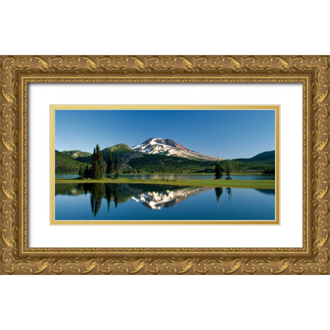 South Sister IV Gold Ornate Wood Framed Art Print with Double Matting by Leahy, Ike