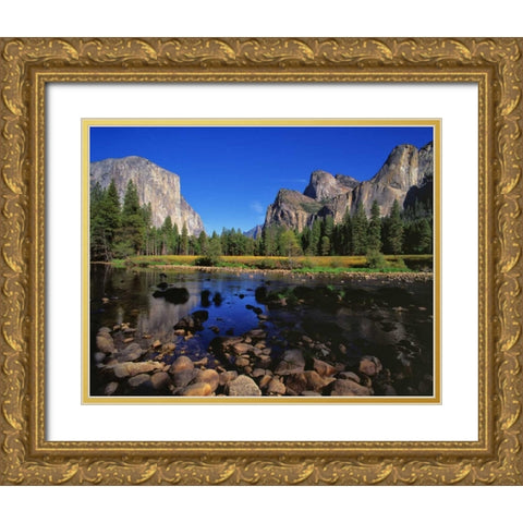 Yosemite II Gold Ornate Wood Framed Art Print with Double Matting by Leahy, Ike