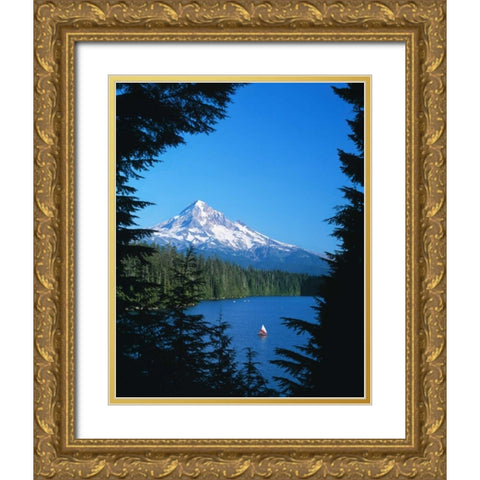 Mt. Hood VI Gold Ornate Wood Framed Art Print with Double Matting by Leahy, Ike