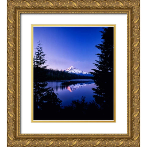 Mt. Hood VII Gold Ornate Wood Framed Art Print with Double Matting by Leahy, Ike