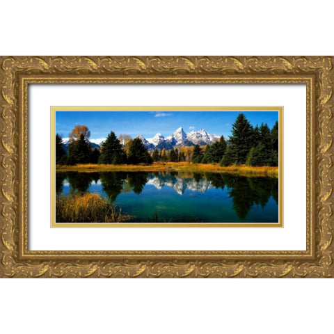 Grand Teton National Park XI Gold Ornate Wood Framed Art Print with Double Matting by Leahy, Ike