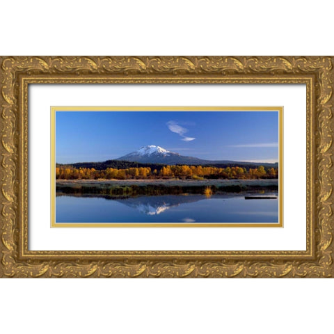 Mt. Adams II Gold Ornate Wood Framed Art Print with Double Matting by Leahy, Ike