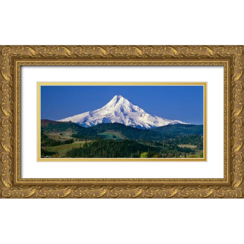 Mt. Hood XI Gold Ornate Wood Framed Art Print with Double Matting by Leahy, Ike