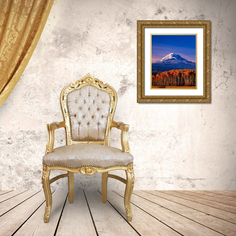Mt. Adams III Gold Ornate Wood Framed Art Print with Double Matting by Leahy, Ike